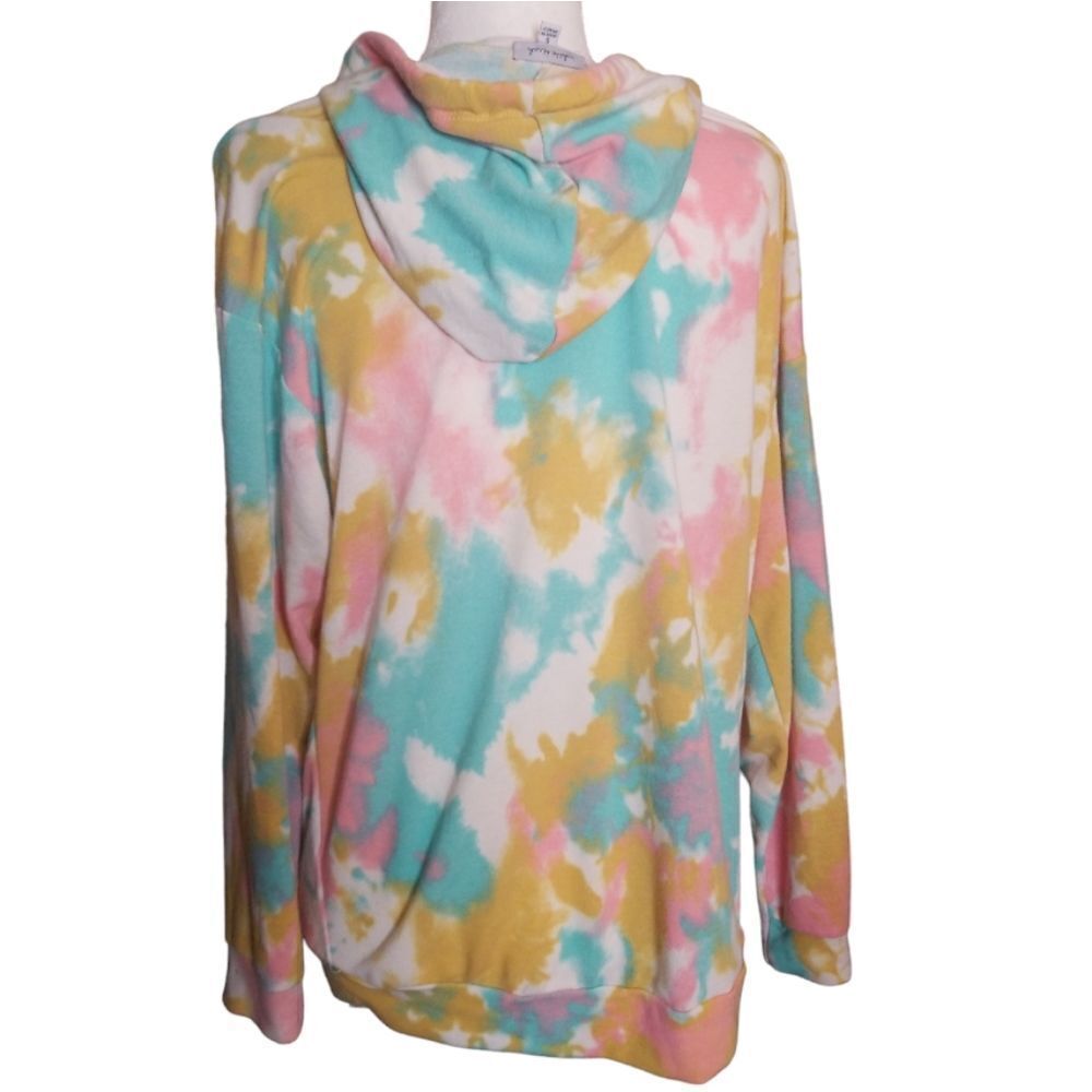 White Birch Steal Multicolored Tie Dye Pullover Hooded Sweater Size Small - Picture 4 of 7